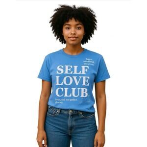 Grayson Threads Tops Grayson Threads Blue Self Love Club Tee sz L